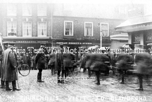 DO 2168 - Churchills Visit To Blandford, Dorset 1915 WW1