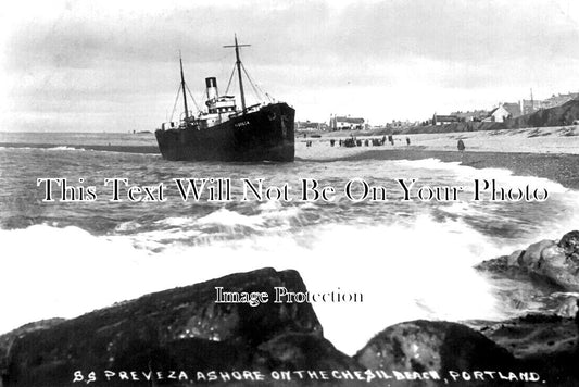 DO 2184 - SS Preveza Shipwreck Ashore On Chesil Beach, Portland, Dorset