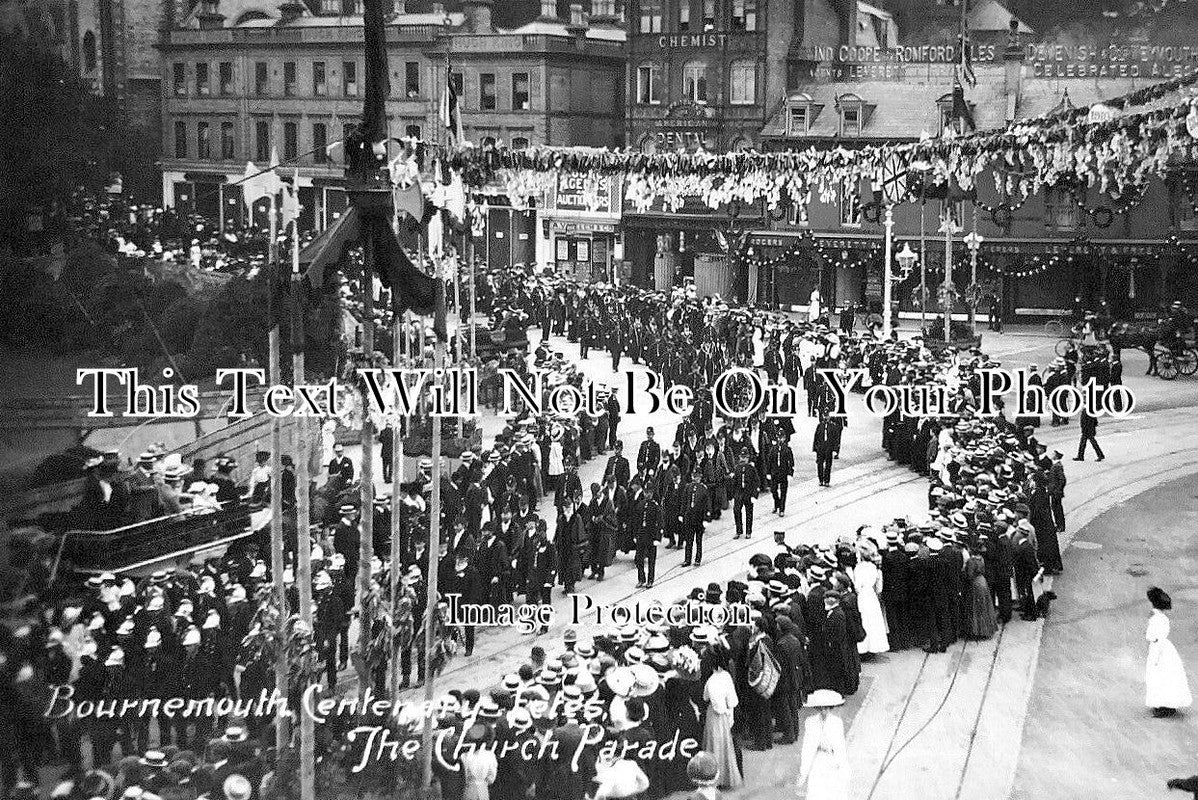 DO 2277 - Bournemouth Centenary Fetes Church Parade, Dorset c1908