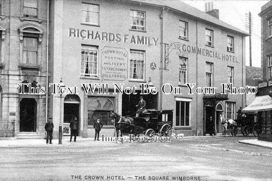 DO 286 - Crown Hotel In The Square, Wimborne, Dorset c1909