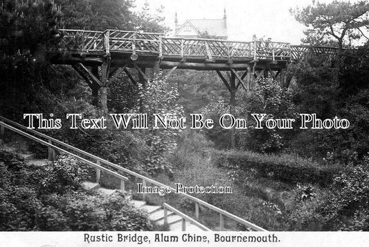 DO 2928 - Rustic Bridge, Alum Chine, Bournemouth, Dorset c1905