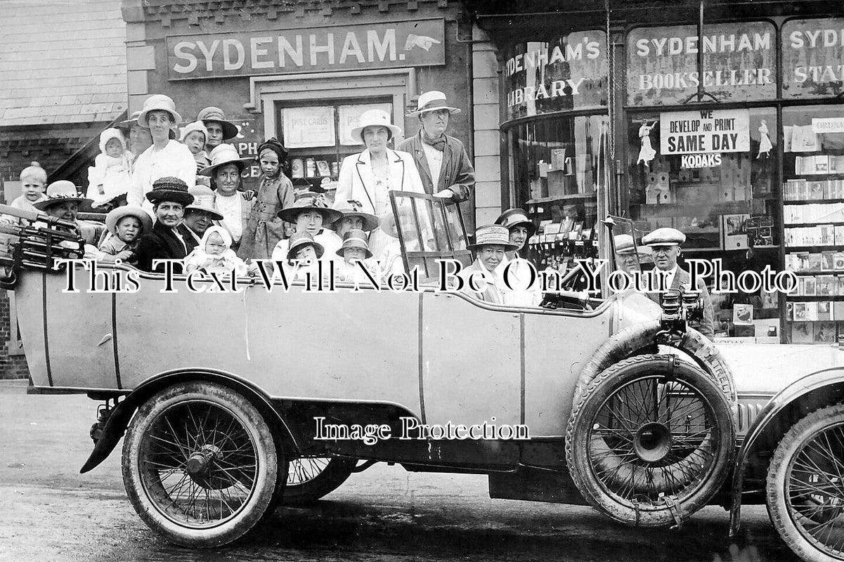 DO 3175 - Charabanc Outside Sydenham Library, Bournemouth, Dorset