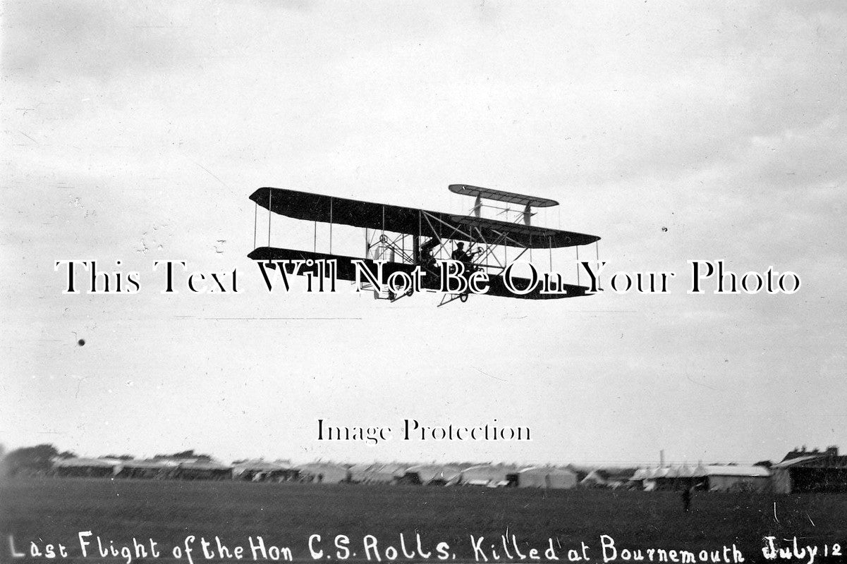 DO 372 - Bournemouth Aviation Meeting, Last Flight Of Rolls, Dorset 1910