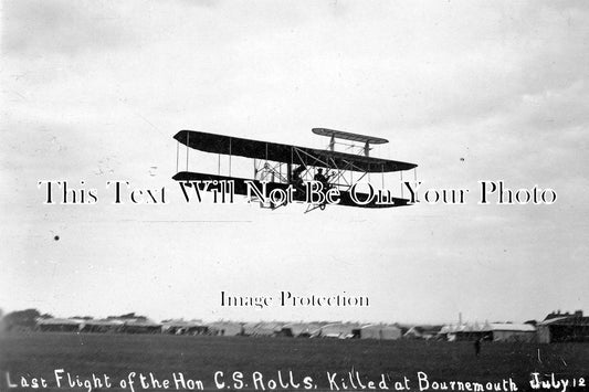 DO 372 - Bournemouth Aviation Meeting, Last Flight Of Rolls, Dorset 1910