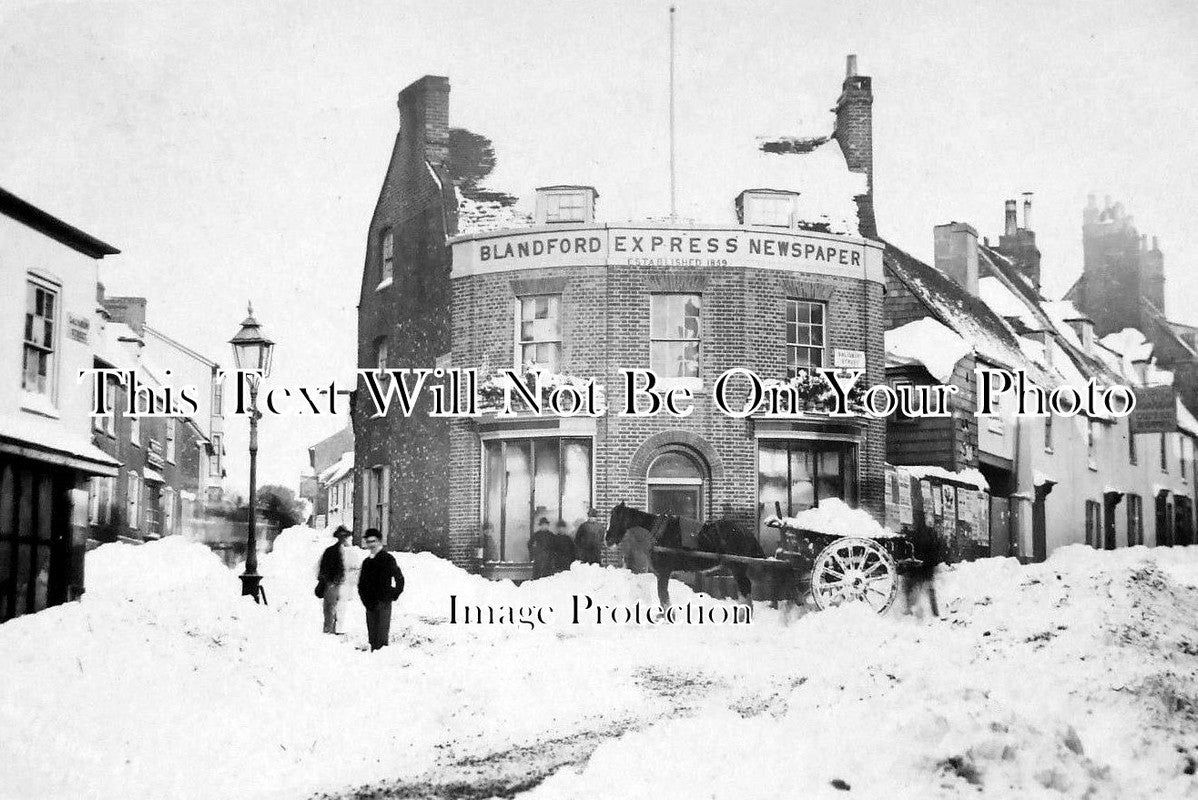 DO 376 - Snow In Blandford, Dorset c1905