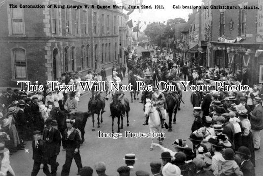 DO 387 - Coronation Of KGV & Queen Mary, Christchurch, Dorset 1911