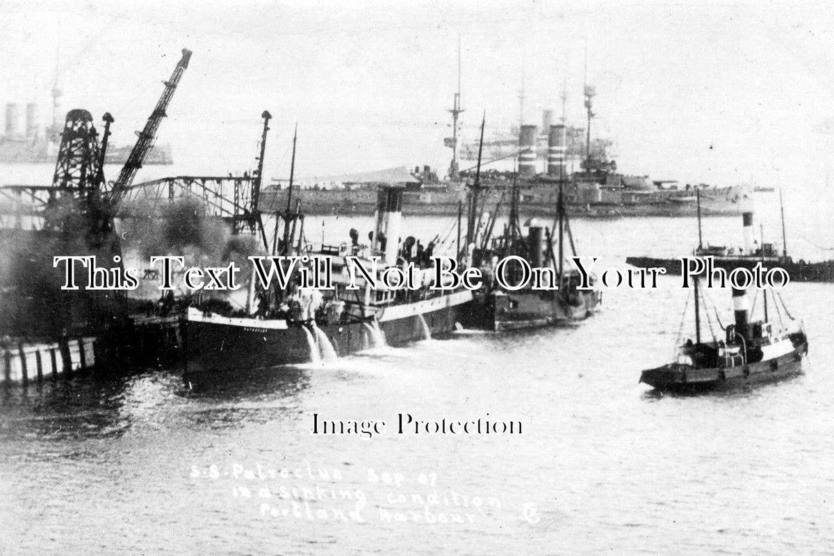 DO 431 - S.S Patroclus In A Sinking Condition, Portland Harbour, Dorset 1907