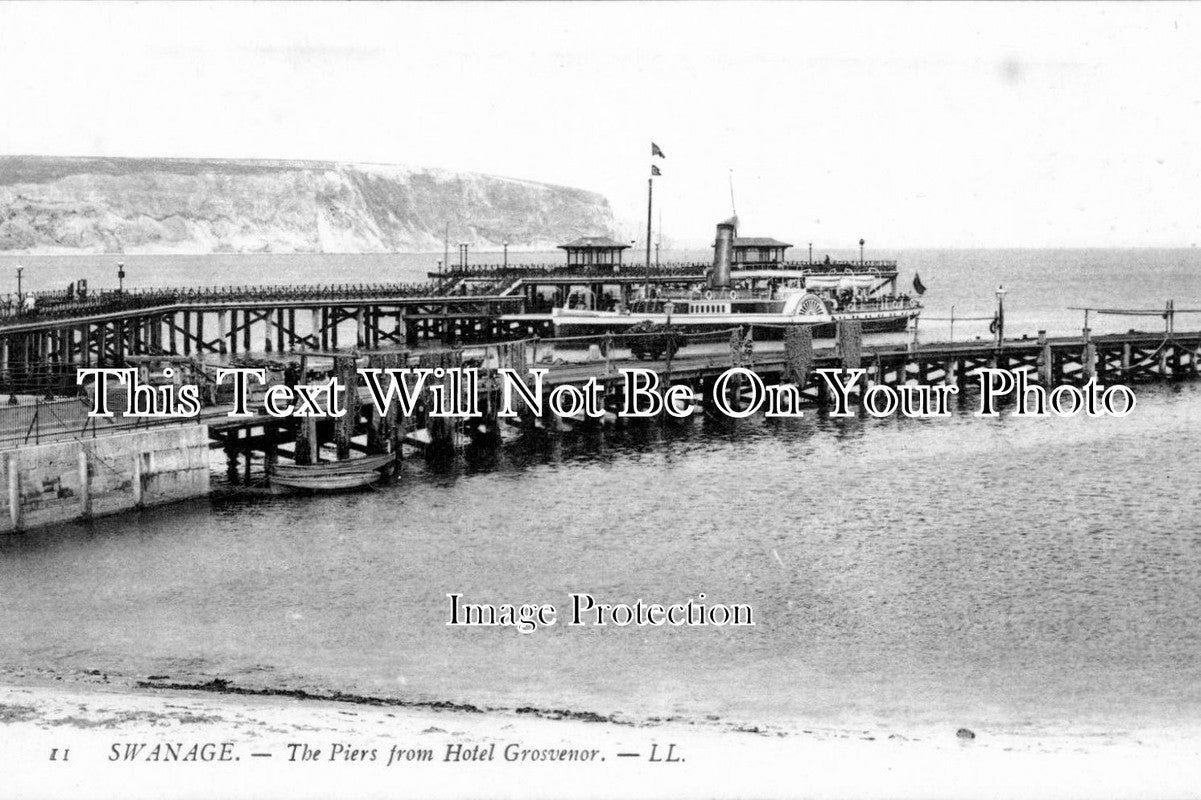 DO 580 - The Piers From Hotel Grosvenor, Swanage, Dorset