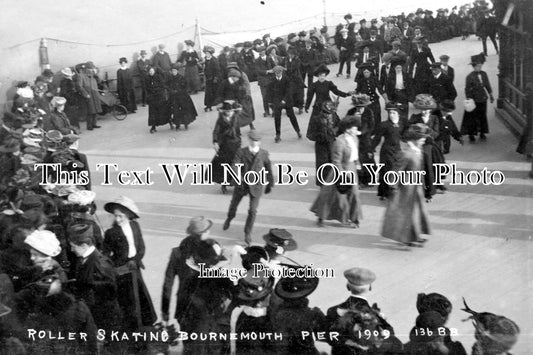 DO 672 - Roller Skating On Bournemouth Pier, Dorset c1909