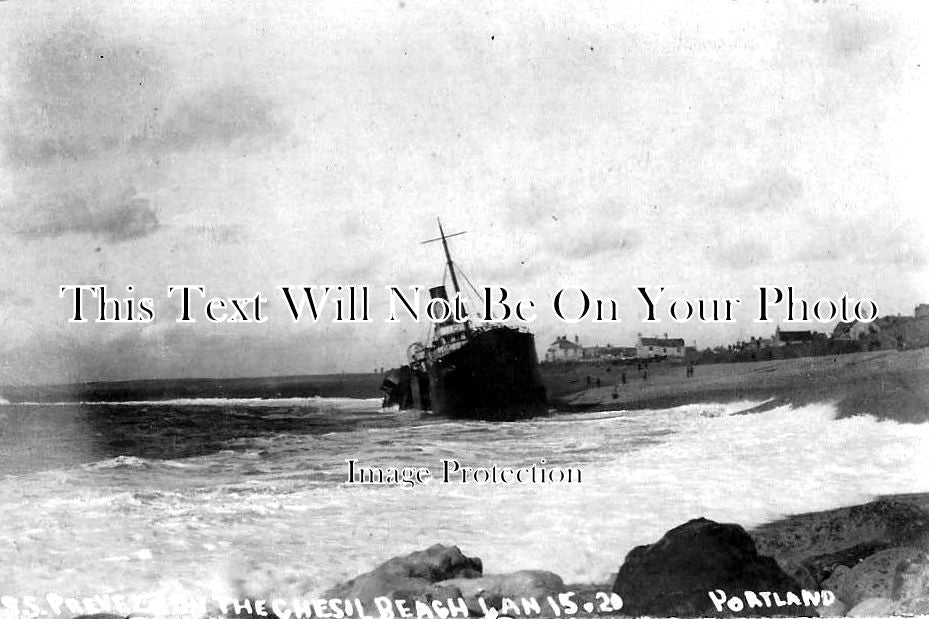 DO 673 - SS Preveza Shipwreck, Chesil Beach, Portland, Dorset c1920