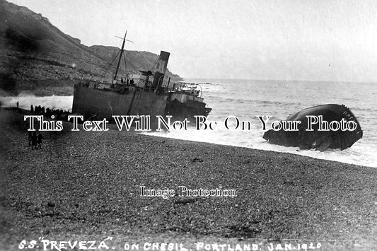 DO 732 - SS Preveza Shipwreck On Chesil, Portland, Dorset Jan 1920