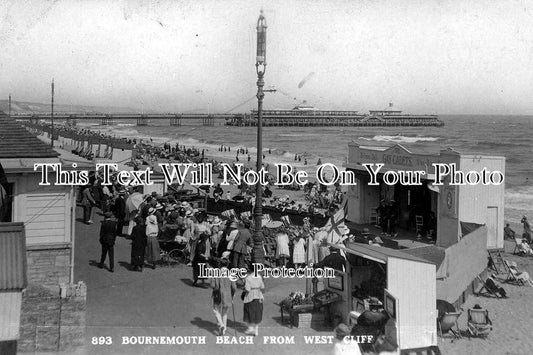 DO 747 - Bournemouth Beach From West Cliff, Dorset