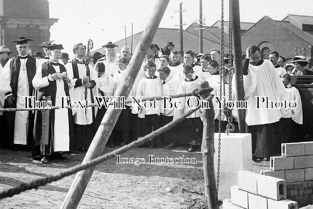 DO 818 - Laying The Foundation Stone, Parkstone Church, Dorset 1914