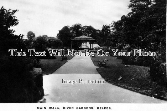 DR 104 - Main Walk, River Gardens, Belper, Derbyshire c1915