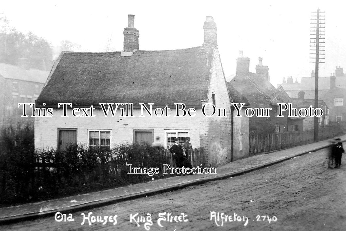 DR 1345 - Old Houses, King Street, Alfreton, Derbyshire c1917