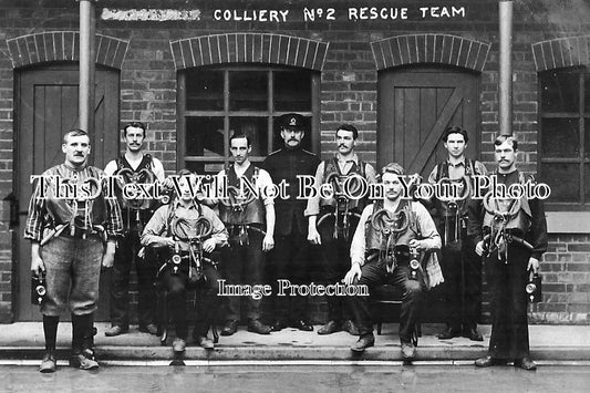 DR 137 - Shirebrook Colliery No. 2 Rescue Team, Derbyshire c1912