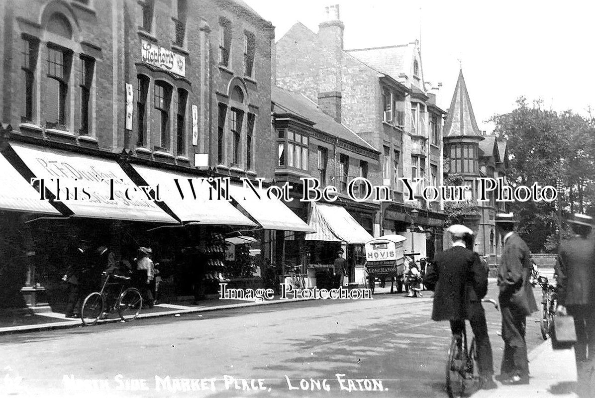 DR 1378 - North Side, Market Place, Long Eaton, Derbyshire c1916