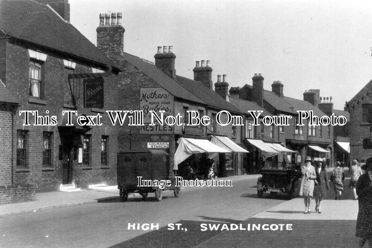 DR 138 - High Street, Swadlincote, Derby, Derbyshire, c1931