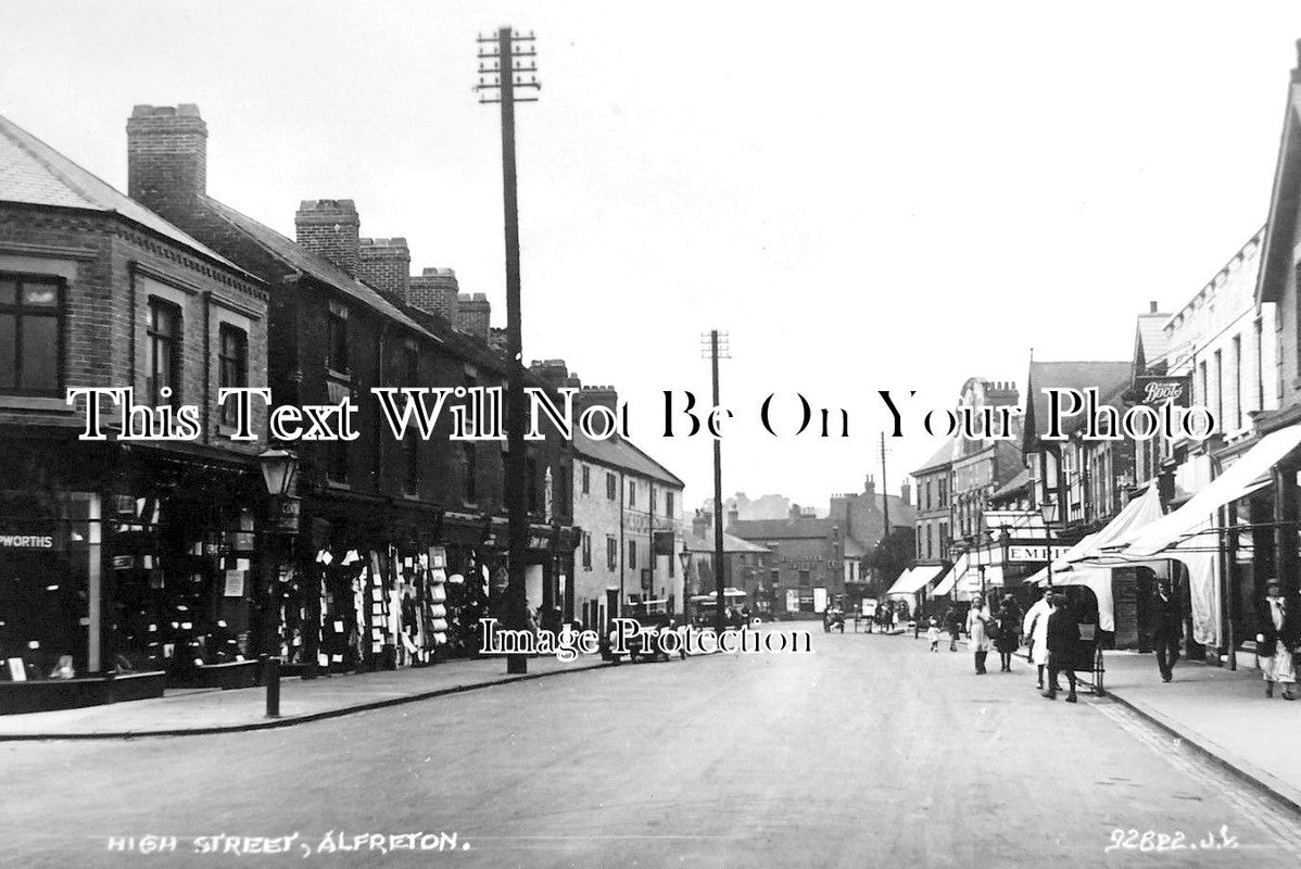 DR 1385 - High Street, Alfreton, Derbyshire c1930