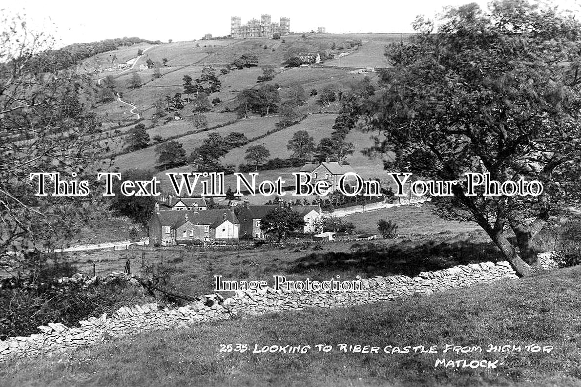 DR 1405 - Riber Castle From High Tor Matlock, Derbyshire c1937