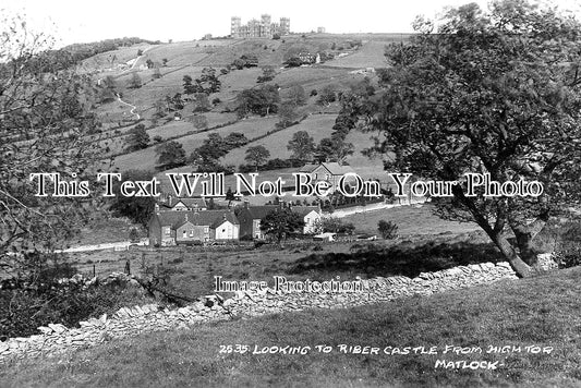 DR 1405 - Riber Castle From High Tor Matlock, Derbyshire c1937