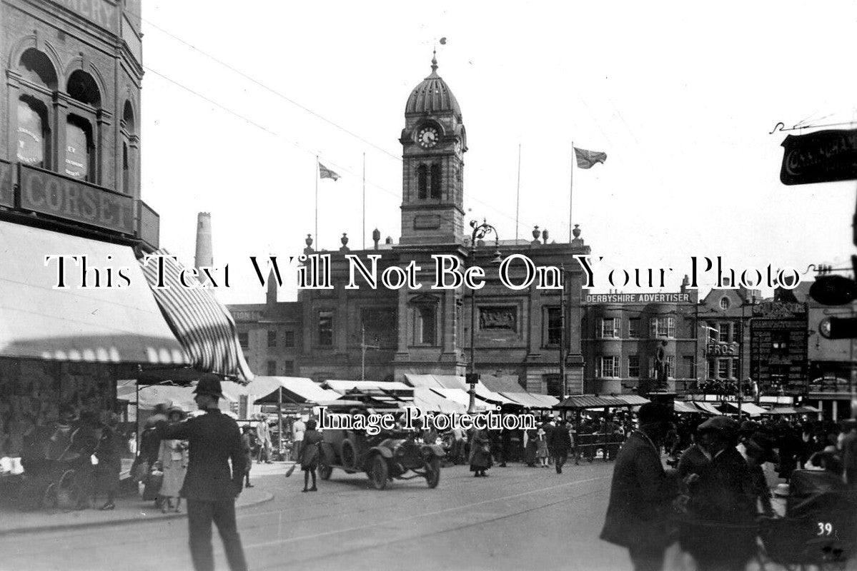 DR 1426 - Market Place & Town Hall, Derby, Derbyshire