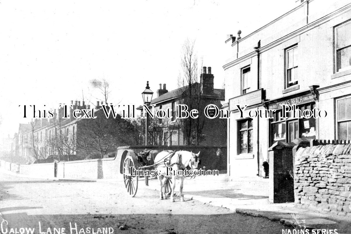 DR 1547 - Calow Lane, Hasland, Chesterfield, Derby, Derbyshire c1907