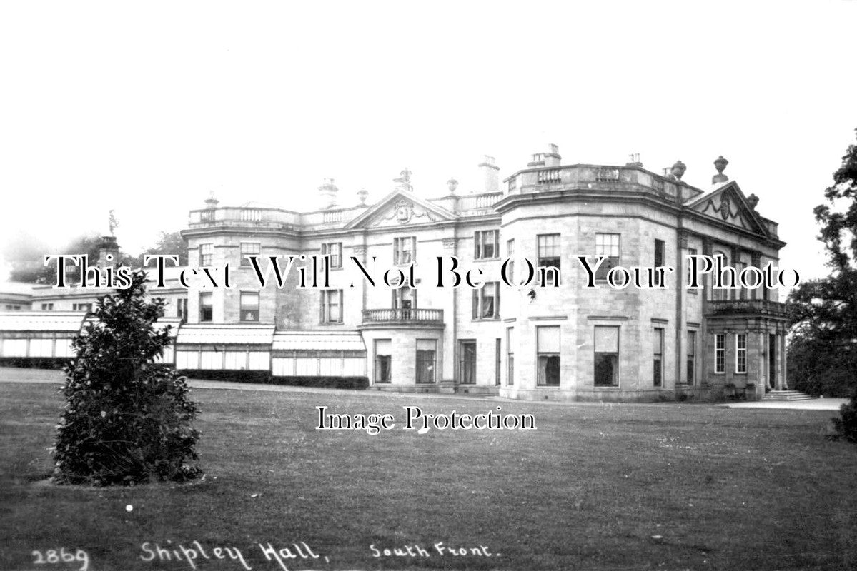 DR 1633 - South Front, Shipley Hall, Ilkeston, Derbyshire c1907