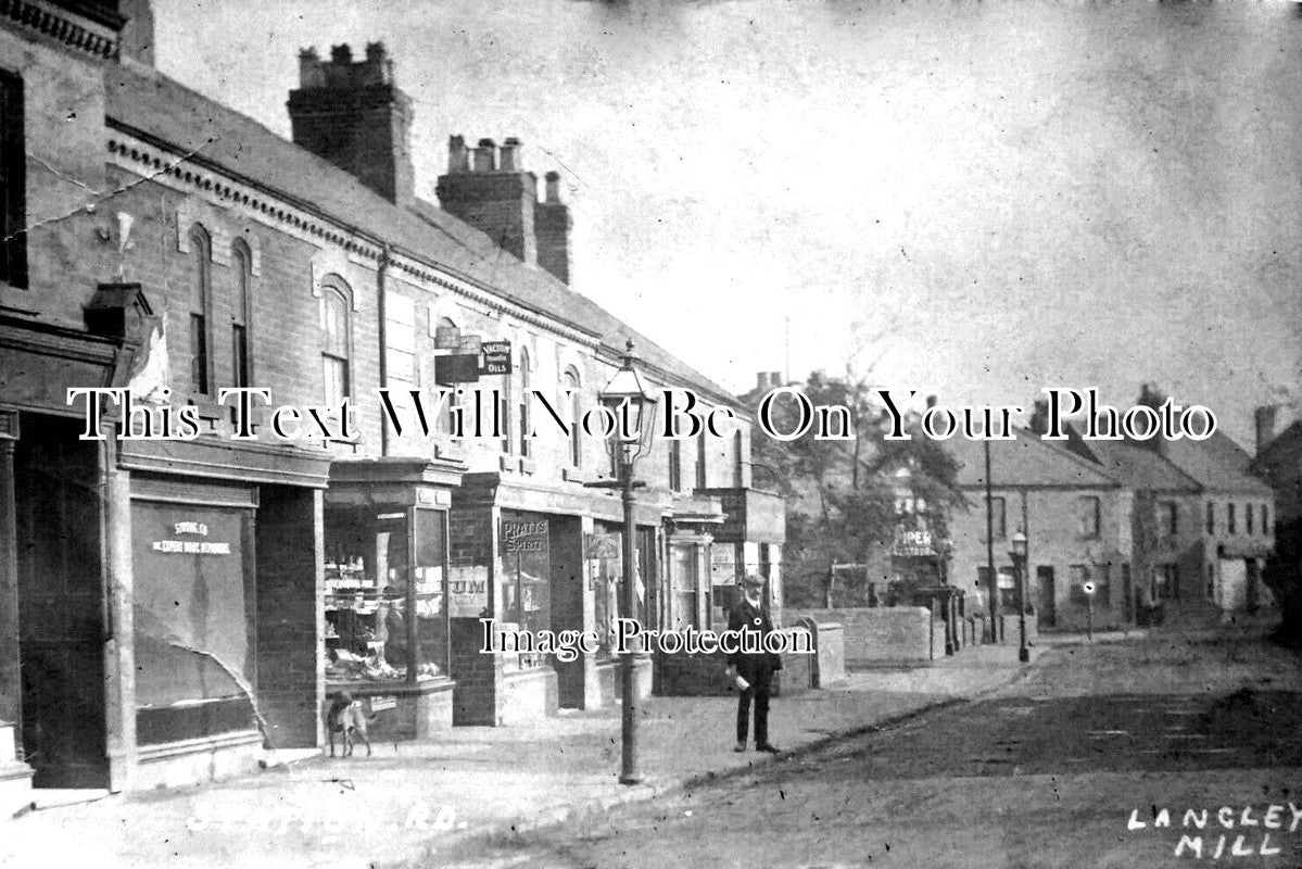 DR 1711 - Station Road, Langley Mill, Heanor, Derbyshire c1909