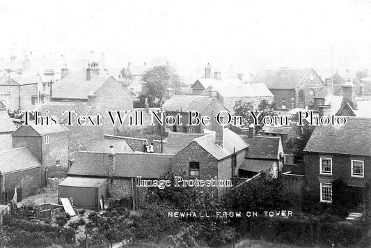 DR 1756 - Newhall From Church Tower, Derbyshire c1908