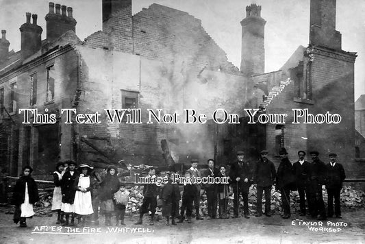 DR 180 - After The Fire, Whitwell, Derbyshire c1905