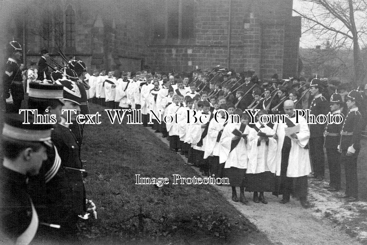 DR 1809 - Police At Rev Evans Funeral, Ilkeston, Derbyshire 1907