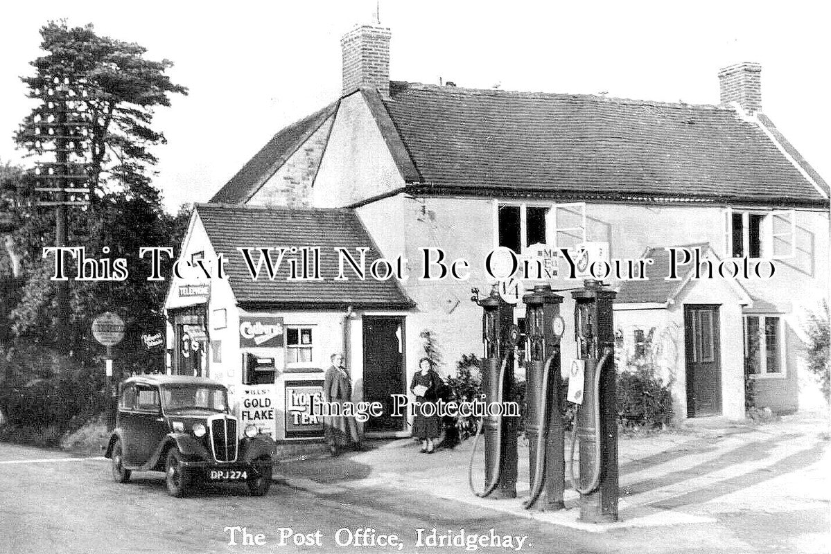 DR 1820 - The Post Office & Petrol Pumps, Idringehay, Derbyshire c1910