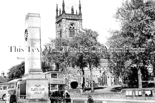 DR 1837 - War Memorial & Parish Church, Ilkeston, Derbyshire