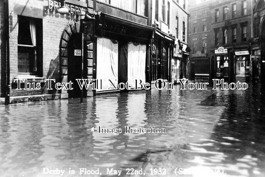 DR 1921 - Derby In Flood, Derbyshire 1932