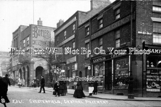 DR 211 - Central Pavement, Chesterfield, Derbyshire c1908