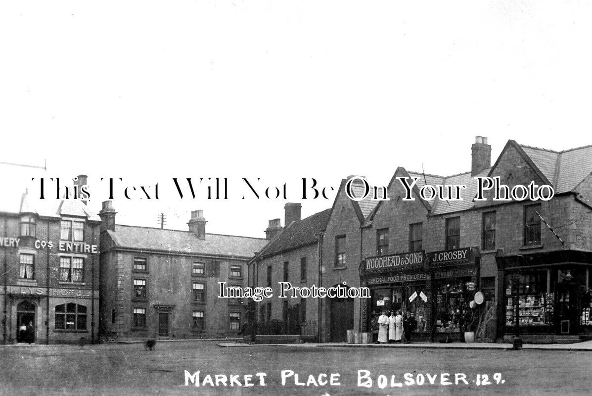 DR 2117 - Market Place, Bolsover, Derbyshire c1925