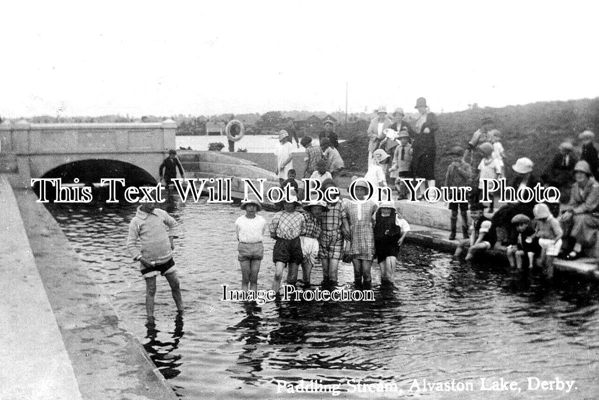 DR 2121 - Paddling Stream, Alvaston Lake, Derby, Derbyshire c1929