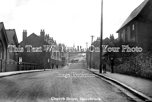 DR 2132 - Church Drive, Shirebrook, Derbyshire c1916