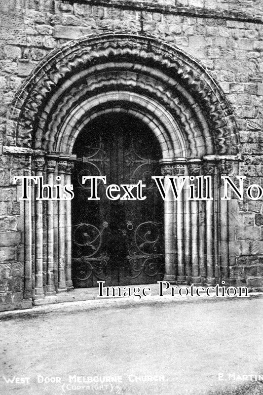 DR 2307 - West Door, Melbourne Church, Derby, Derbyshire c1910 – JB Archive