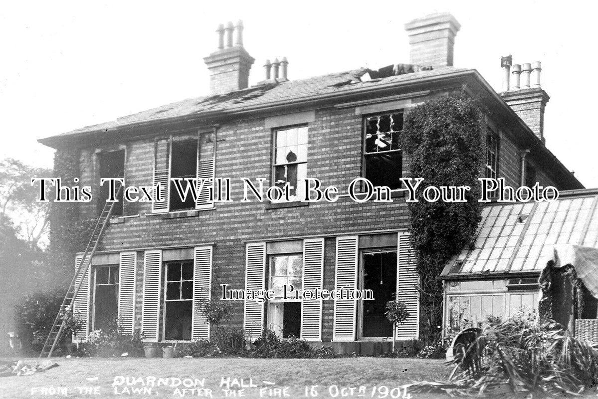 DR 2410 - Quarndon Hall Fire Near Derby, Derbyshire 1904