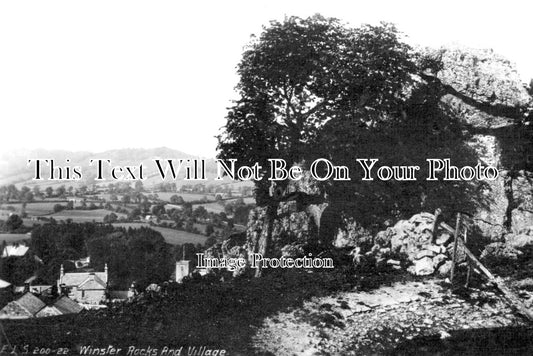 DR 2496 - Winster Rocks & Village, Derbyshire c1917