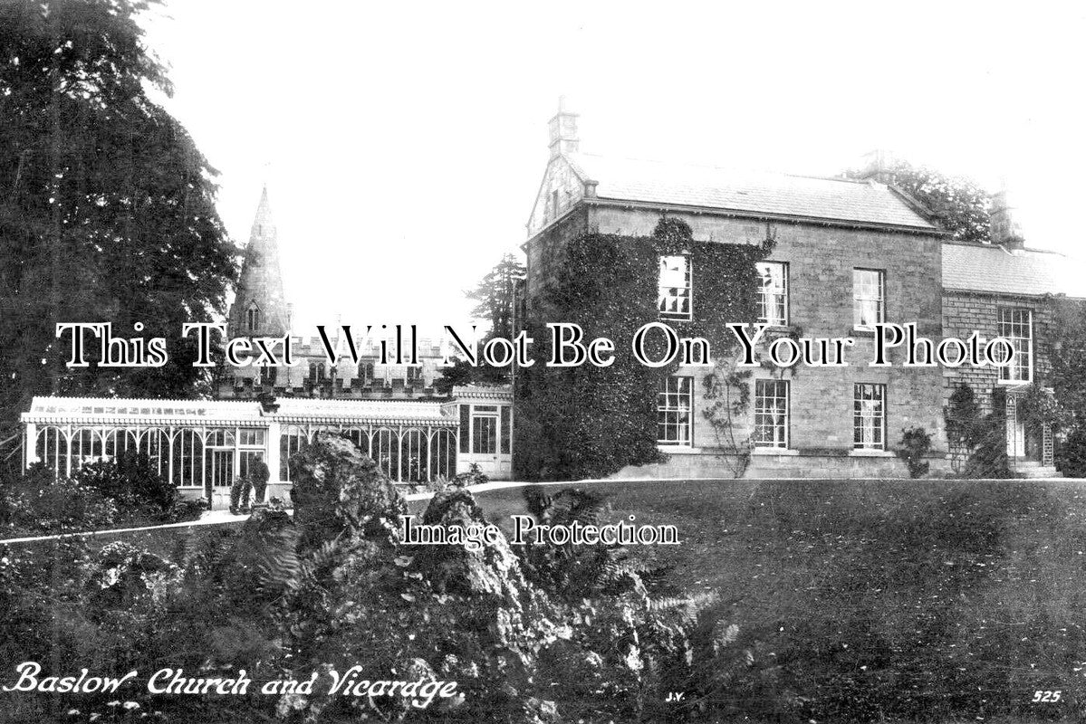 DR 2511 - Baslow Church & Vicarage, Derbyshire c1917