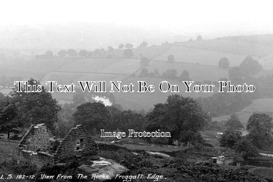 DR 2606 - View From The Rocks, Froggatt Edge, Derbyshire c1921