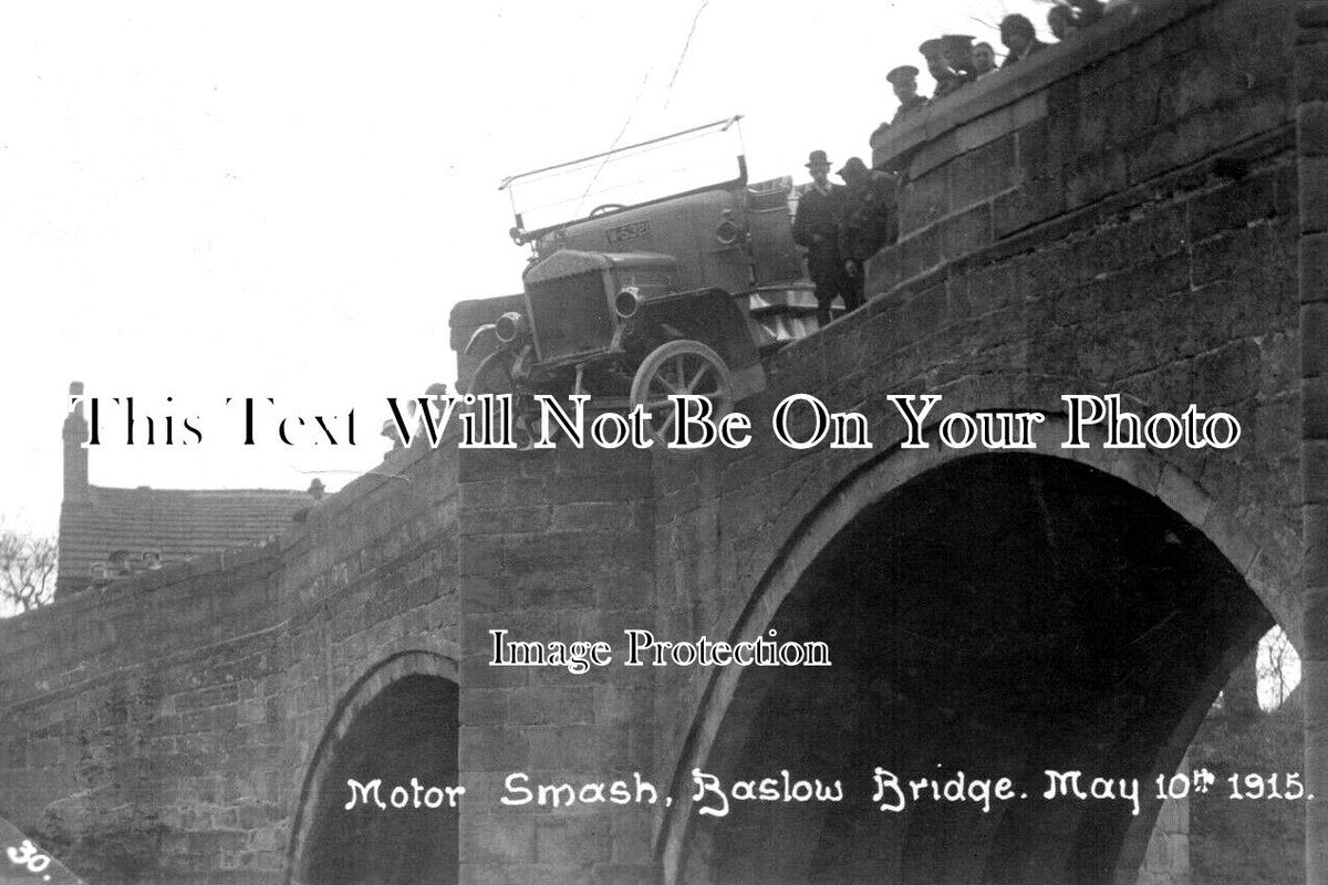 DR 2723 - Motor Smash, Baslow Bridge, Derbyshire 1915