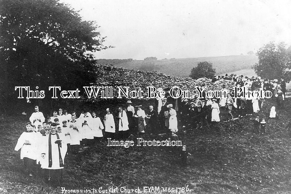 DR 275 - Procession To Church, Eyam, Derbyshire