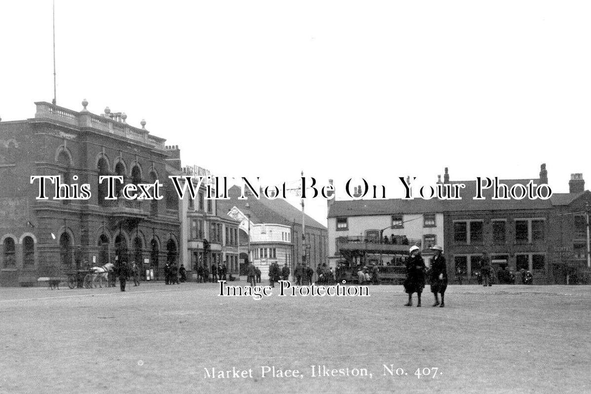 DR 2766 - Market Place, Ilkeston, Derbyshire c1920