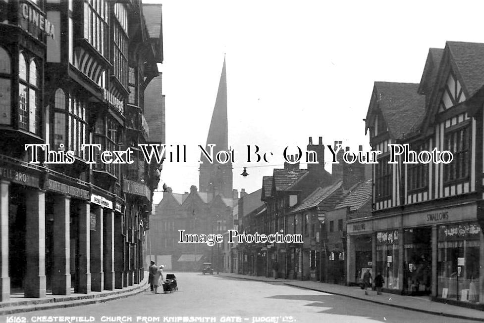 DR 2843 - Chesterfield Church From Knifesmith Gate, Derbyshire