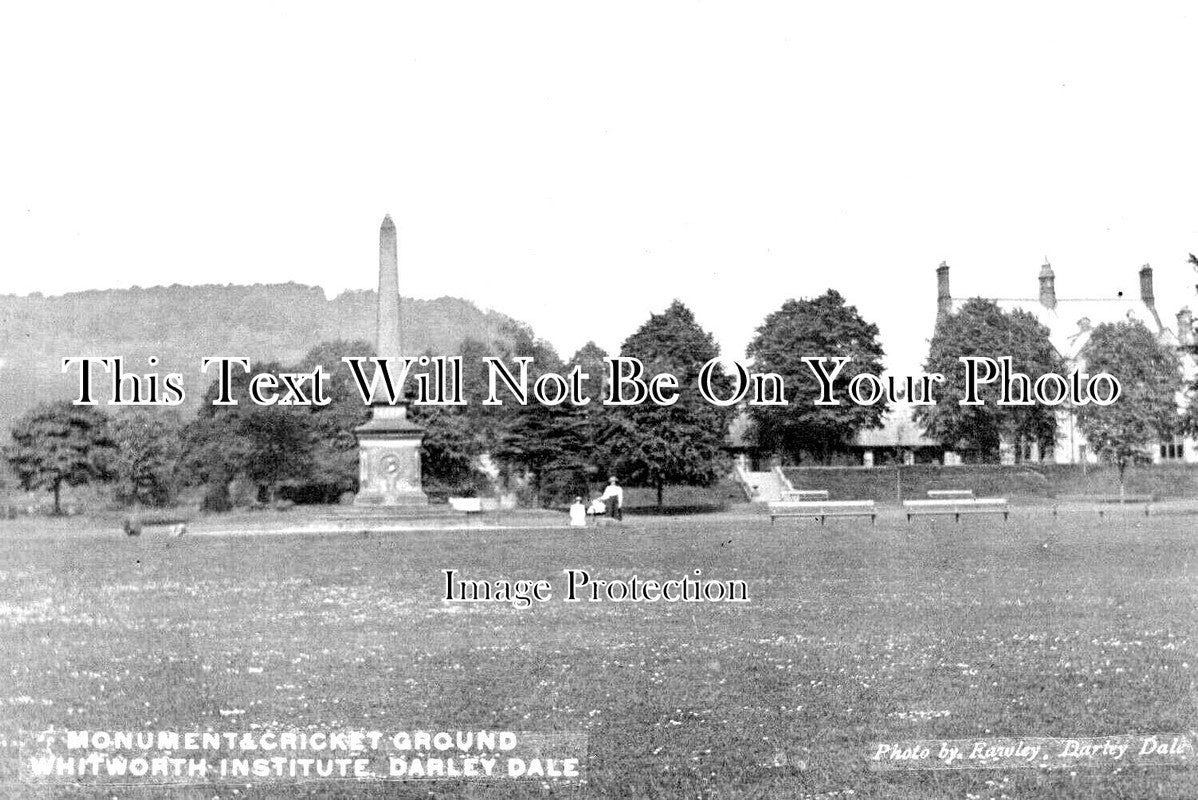 DR 2969 - Monument & Cricket Ground, Whitworth Institute, Darley Dale c1913