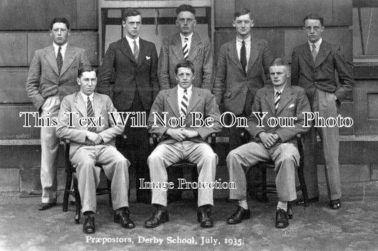 DR 2985 - Praepostors, Derby School, Derbyshire 1935